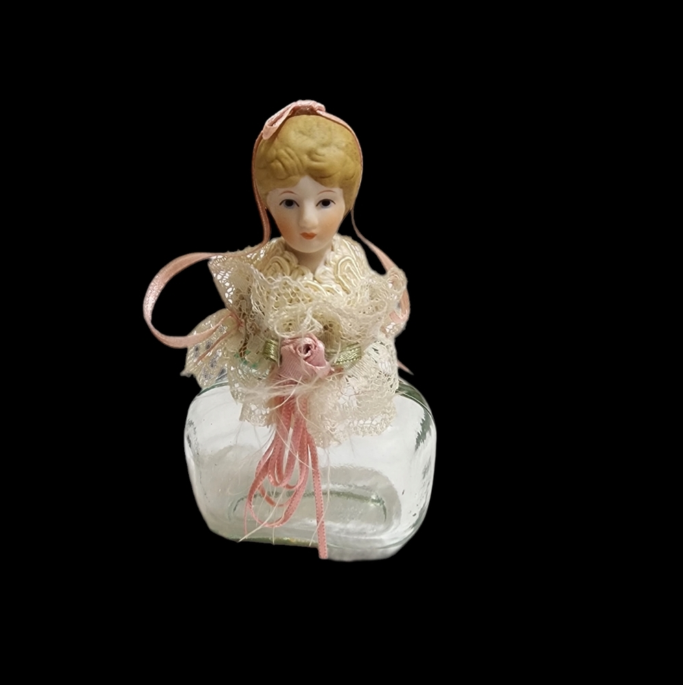 Vintage  Bottle with Victorian lady cork